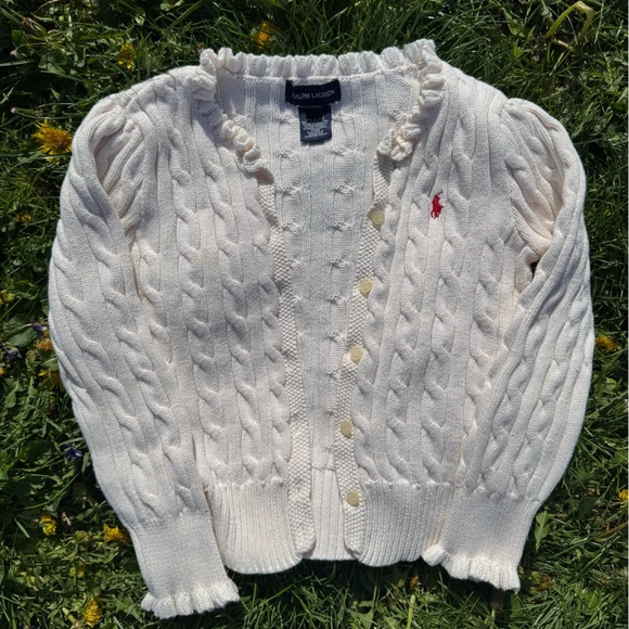 Ralph Lauren Sweaters - Ralph Lauren White Cable Knit Sweater